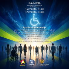 NEVLADINA ORGANIZACIJA „EKVIVALENT“ ORGANIZUJE  ZAVRŠNU KONFERENCIJU PROJEKTA/PROGRAMA:  „MI+VI=DRUŠTVO BEZ BARIJERA."